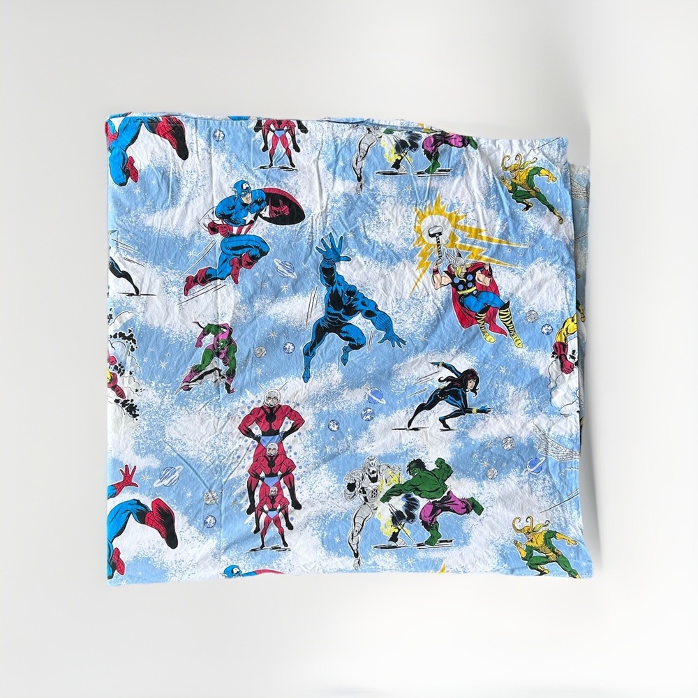 Pottery Barn Kids Marvel Comics Super Heros Twin Duvet  Cover 100% Cotton 68x86